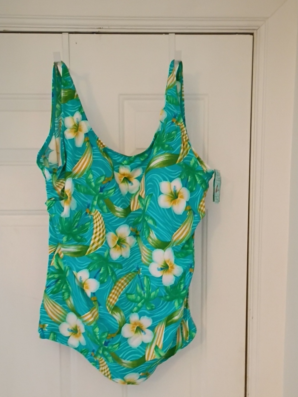 Tropical Green Floral One-Piece Swimsuit